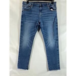 AMERICAN EAGLE Men's Medium Blue Airflex+ Skinny Denim Jeans SZ 40X34
